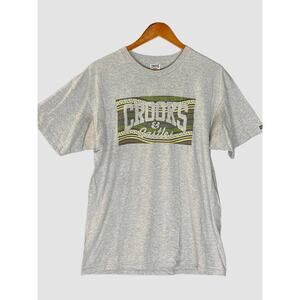 Men's CROOKS & CASTLES Logo Graphic T-shirt, Sz LARGE GRAY W/SLEEVE TAG